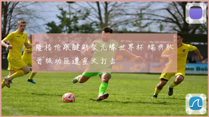 隆格伦跟腱断裂无缘世界杯 瑞典队晋级功臣遭重大打击